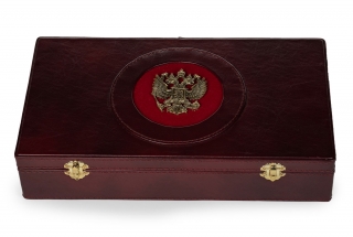 Лафитник Герб 3 шт (уп. кожа)