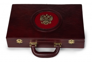 Лафитник Герб 4 шт (уп. кожа)