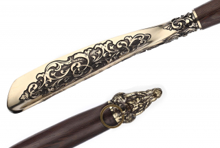 Ложка обувная "Крокодил" (Рожок латунь)