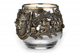 Стакан для виски "Охота (эконом)" 2шт (Волк Кабан)